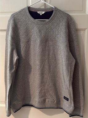 Ben Sherman Gray Quilted Crewneck Sweater
